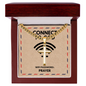 18k gold Cuban link cross necklace representing faith and devotion