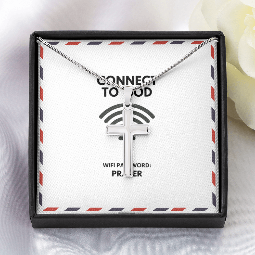 Faith-inspired pendant symbolizing connection through prayer