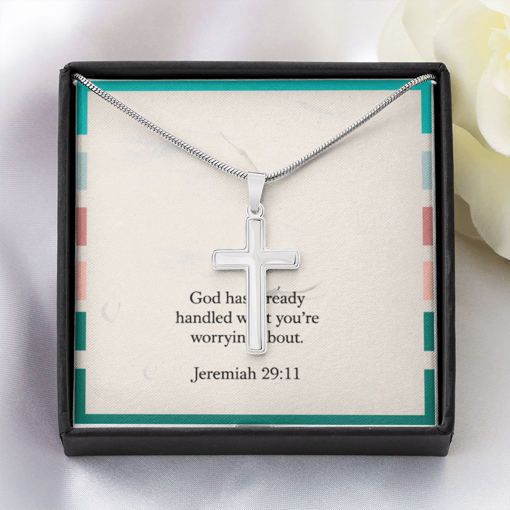 Christian necklace available in 18k gold and polished stainless steel