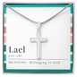 Lael “Belonging to God” Cross Necklace with message card