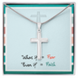 Even If Faith – Artisan Cross Necklace (Snake Chain)