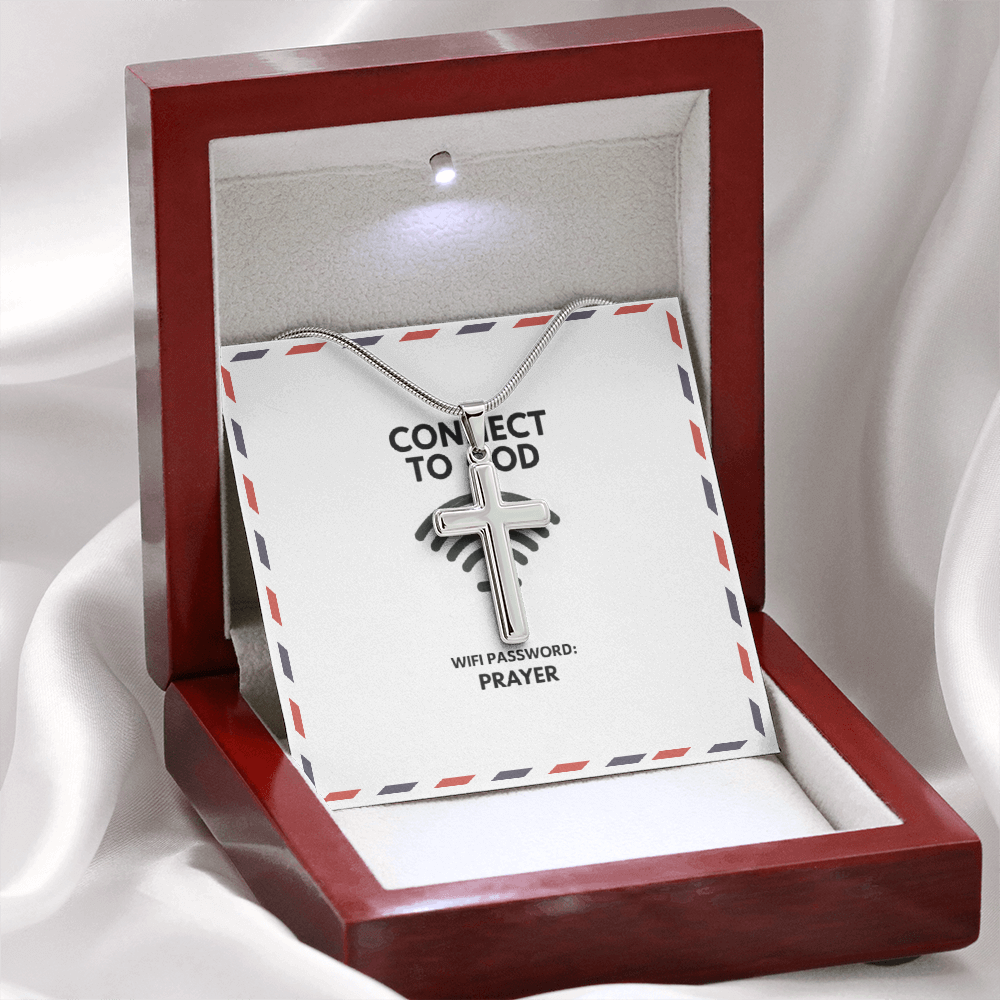 Christian necklace gift with WiFi Prayer message for believers