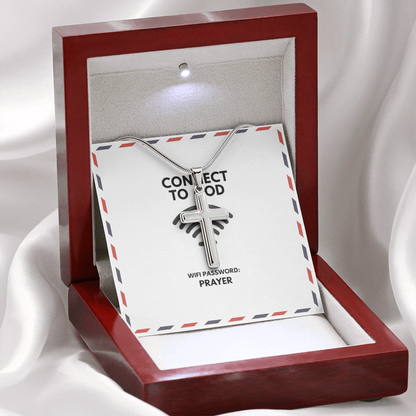 Christian necklace gift with WiFi Prayer message for believers