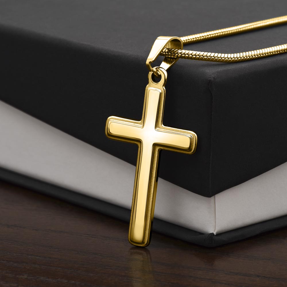 Lael – “Belonging to God” Artisan Cross Necklace with Snake Chain