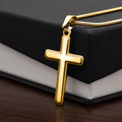Lael – “Belonging to God” Artisan Cross Necklace with Snake Chain