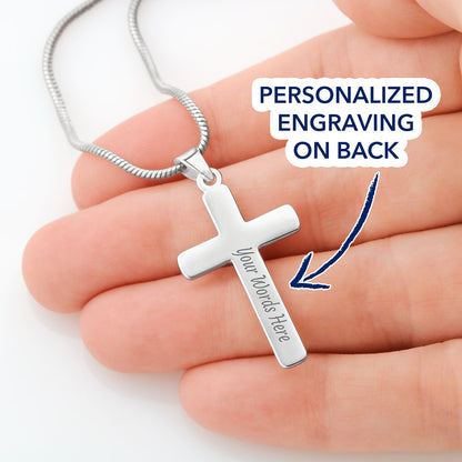 Always Carry a Cross Necklace | Personalized Christian Gift for Strength, Faith & Encouragement
