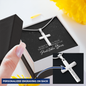 Born to Be a Plot Twist Personalized Cross Necklace