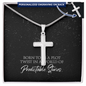 Born to Be a Plot Twist Personalized Cross Necklace