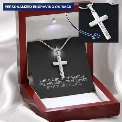 “You Are Built for Your Calling” Artisan Cross Necklace