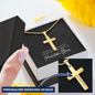 Born to Be a Plot Twist Personalized Cross Necklace