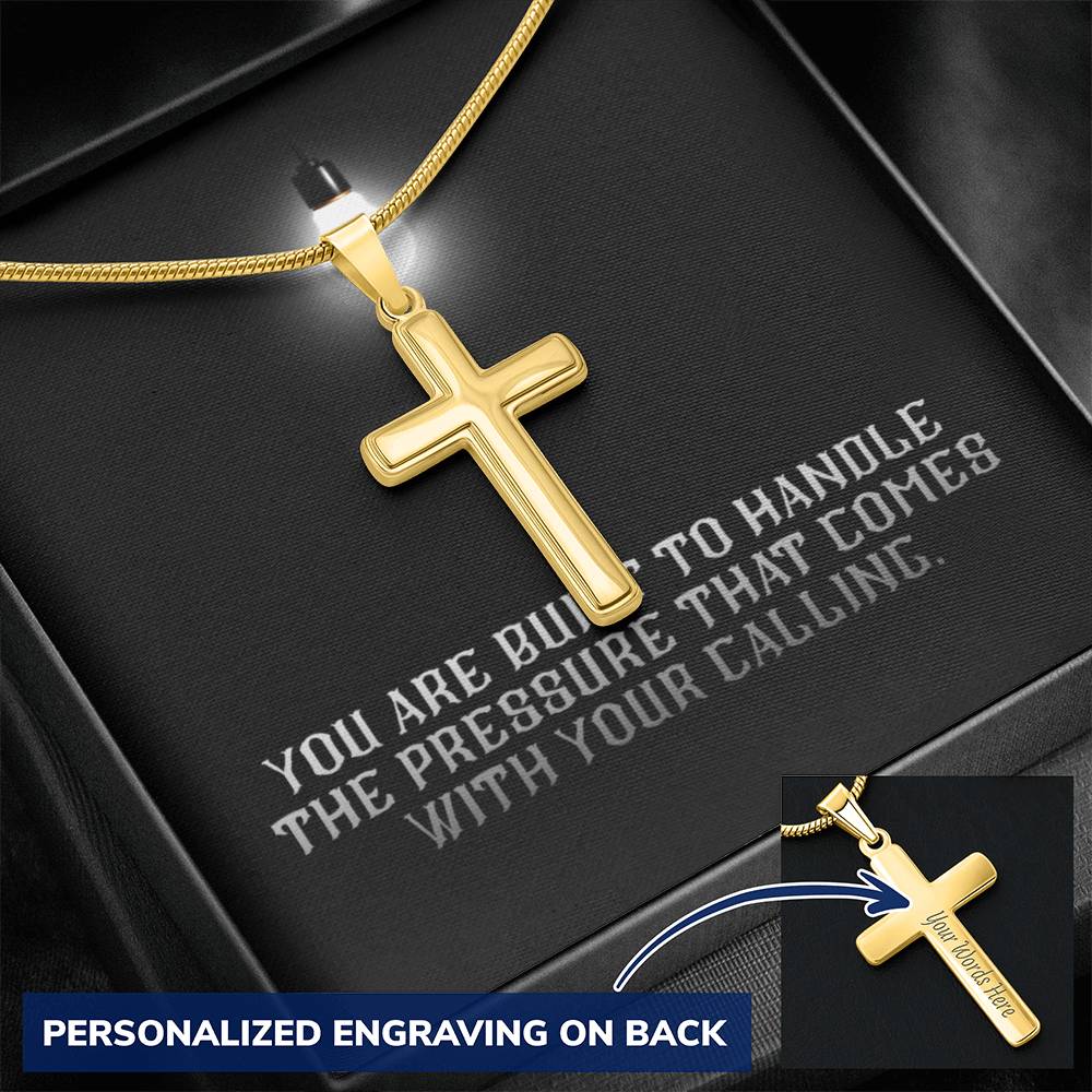 “You Are Built for Your Calling” Artisan Cross Necklace