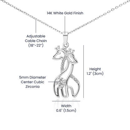 Elegant Giraffe Necklace Gift for Best Friends – Meaningful Birthday & Appreciation Jewelry