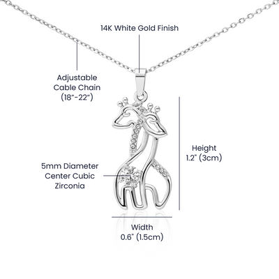 Always Carry Two Giraffes Necklace | Funny Friendship Gift for Best Friends, Sisters & Giraffe Lovers
