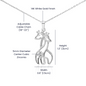 Giraffe jewelry in gold and white gold finish