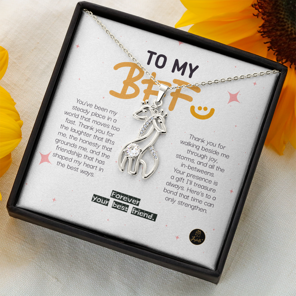 Elegant Giraffe Necklace Gift for Best Friends – Meaningful Birthday & Appreciation Jewelry