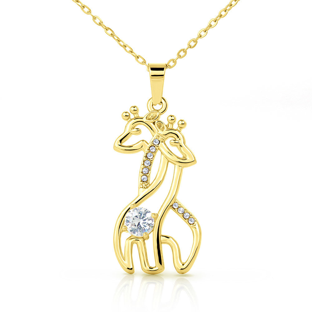 Always Carry Two Giraffes Necklace | Funny Friendship Gift for Best Friends, Sisters & Giraffe Lovers
