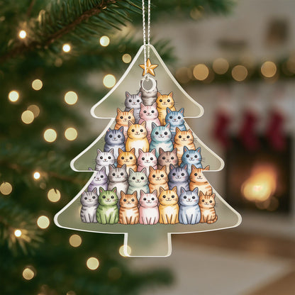 Purr-fect Christmas Tree – Cat Lovers Acrylic Ornament