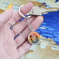 California Sunset Keychain “Love Brings You Home” Circle Keychain | California Beach Gift | Inspirational Graphic Keychain