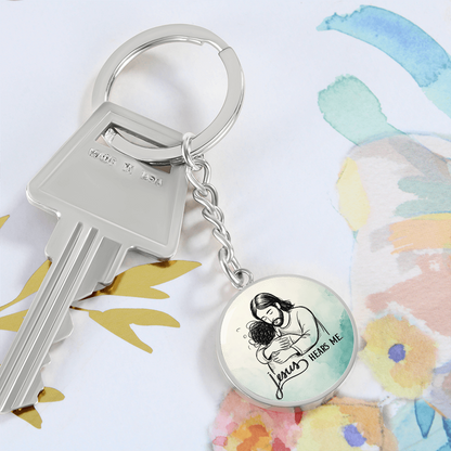 Jesus Hears Me Keychain | Christian Encouragement Gift | Faith Reminder Circle Keychain