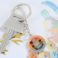 California Sunset Keychain “Love Brings You Home” Circle Keychain | California Beach Gift | Inspirational Graphic Keychain