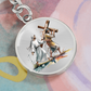 Jesus, Lead My Way – Faith-Inspired Graphic Circle Keychain for Daily Guidance & Strength | Christian Gift for Men & Women