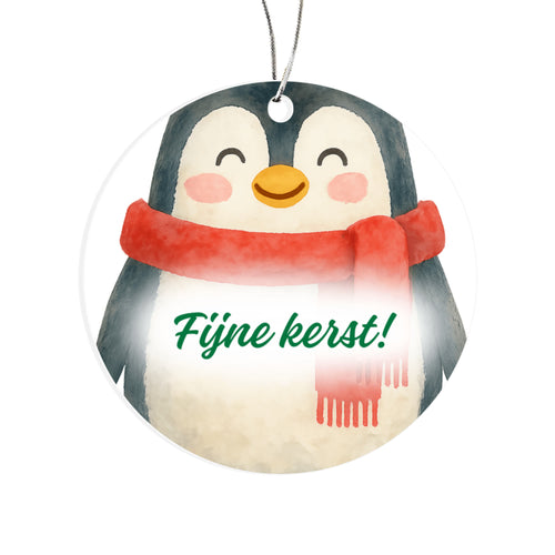 Fijne Kerst!: Acrylic Circle Ornament – Dutch Christmas Gift & Holiday Décor
