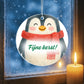 Fijne Kerst!: Acrylic Circle Ornament – Dutch Christmas Gift & Holiday Décor