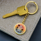 California Sunset Keychain “Love Brings You Home” Circle Keychain | California Beach Gift | Inspirational Graphic Keychain