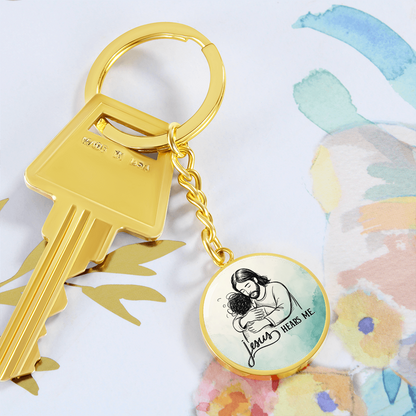 Jesus Hears Me Keychain | Christian Encouragement Gift | Faith Reminder Circle Keychain