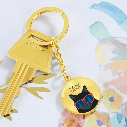 Meowy Catmas Keychain | Funny Christmas Cat Gift | Cute Cat Lover Stocking Stuffer