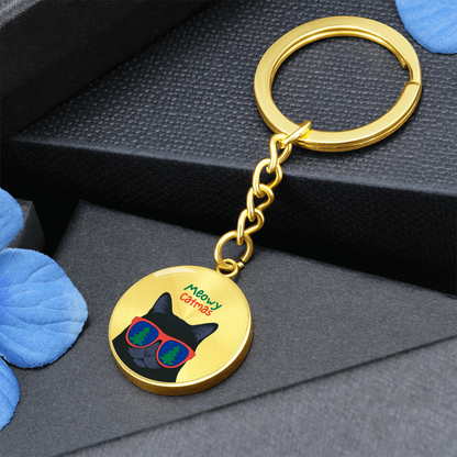 Meowy Catmas Keychain | Funny Christmas Cat Gift | Cute Cat Lover Stocking Stuffer