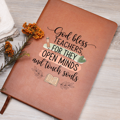 Teacher appreciation journal with elastic closure band