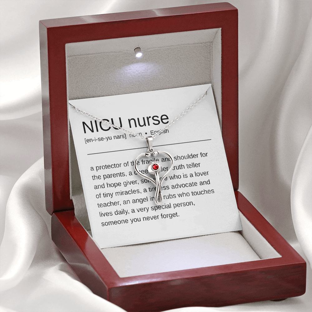 “NICU Nurse” Definition – Heartscope Necklace Gift for Everyday Heroes