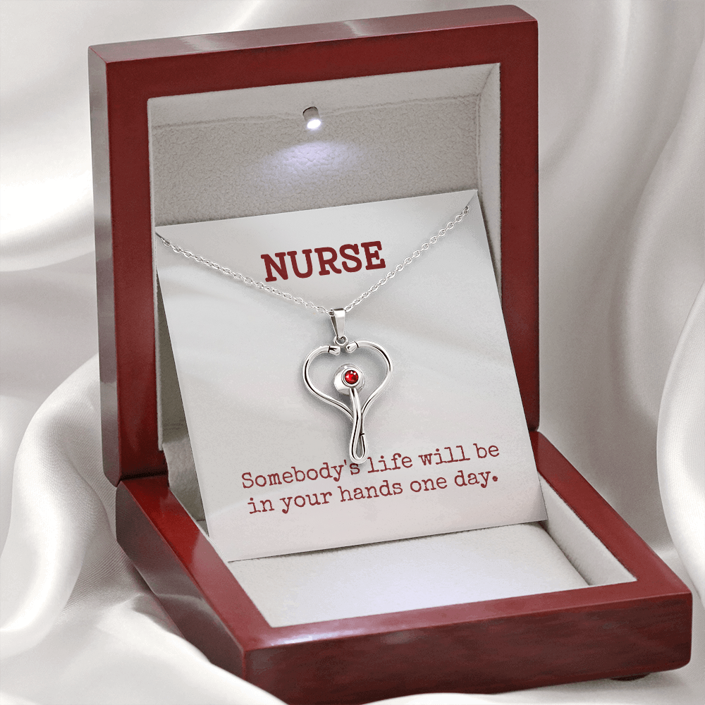 “Somebody's Life” Heartscope Necklace – For Future Nurses