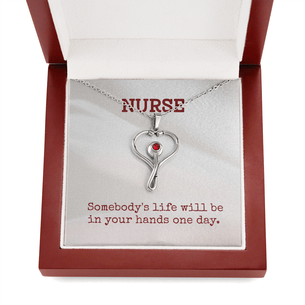“Somebody's Life” Heartscope Necklace – For Future Nurses
