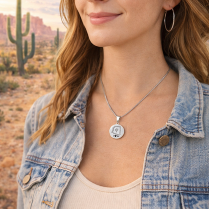 Arizona State Necklace – “I Will Never Desert You” Arizona Keepsake Pendant