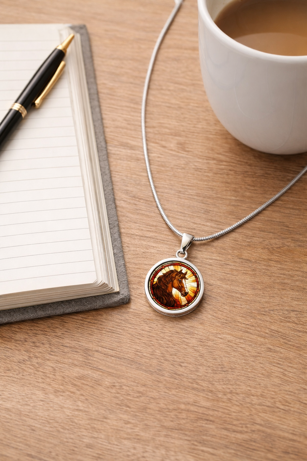 good luck horse pendant