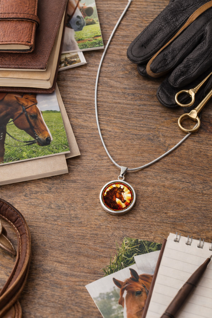 Lucky horse necklace in gift box ready for Chinese New Year gifting