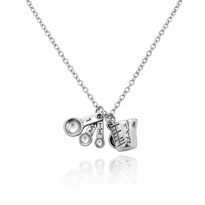 Laura Kitchen Charm Necklace, Inspirational Card, Gifts for Bakers