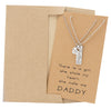 Noah Father's Day Card Father Daughter Personalized Engraved Necklaces