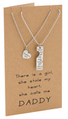 Noah Father's Day Card Father Daughter Personalized Engraved Necklaces