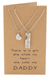 Noah Father's Day Card Father Daughter Personalized Engraved Necklaces