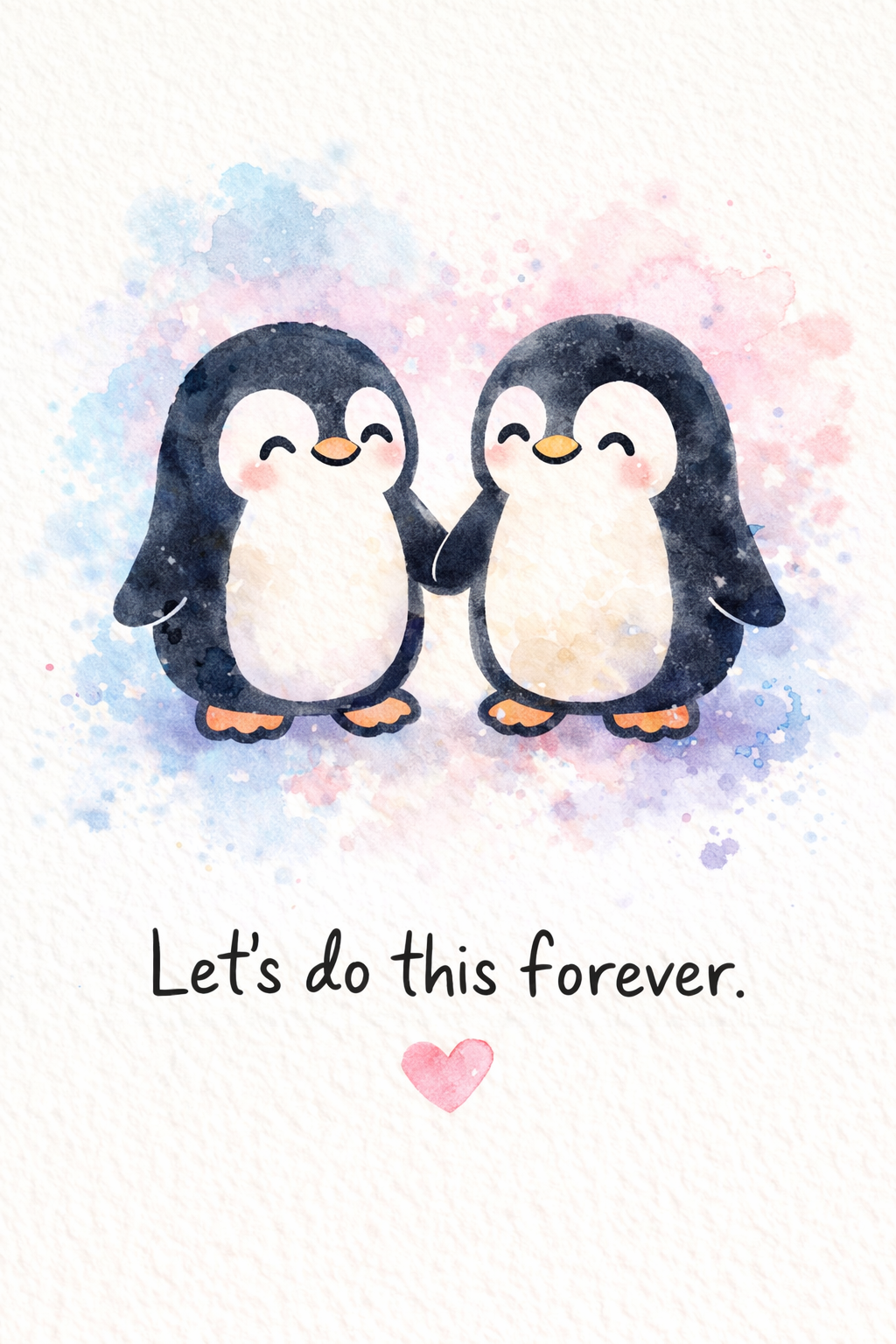 “Let's Do This Forever” Penguin Heart Necklace – A Symbol of Always Together