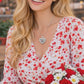 "You & Me" Luxury Heart Pendant Necklace with Red Hearts | Perfect Valentine's Day Gift for Couples | Customizable Love Jewelry