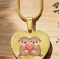 Otter Heart Necklace – Cute Couple Jewelry