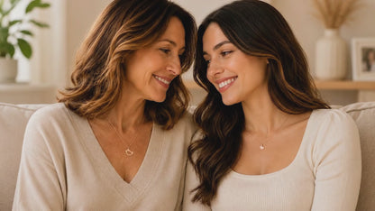 Arielle Mother Daughter Necklace with Bird Pendant, 2 Matching Necklaces