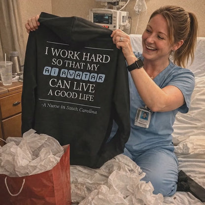 Nurse Appreciation Gift for Her | I Work Hard So My AI Avatar Can Live a Good Life | South Carolina Nurse Hoodie