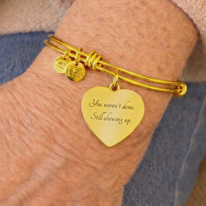 To My Mom — Heart Photo Bangle with Message Card — Mother's Day Gift — Carry It With You