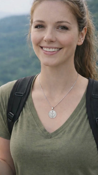 Refuse to Sink Circle Necklace – “Hope Anchors the Soul” Anchor & Heart Christian Pendant