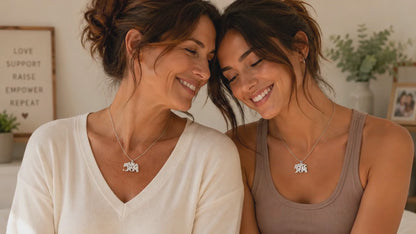 Bryony Mama and Baby Bear Pendants 2 sets of Necklace, Mother and Daughter Jewelry